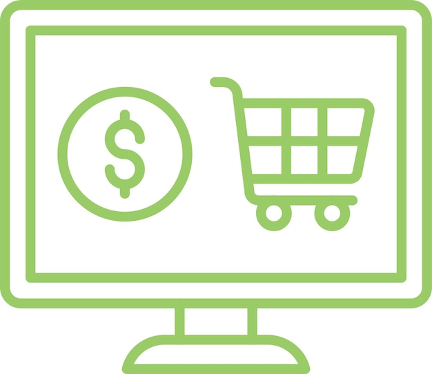 Estilo de icono de comercio electrónico de diseño vectorial