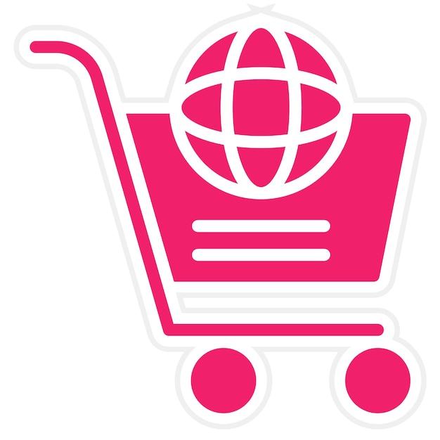 Estilo de icono de comercio electrónico de diseño vectorial