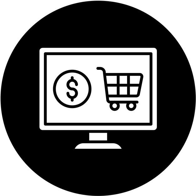 Estilo de icono de comercio electrónico de diseño vectorial