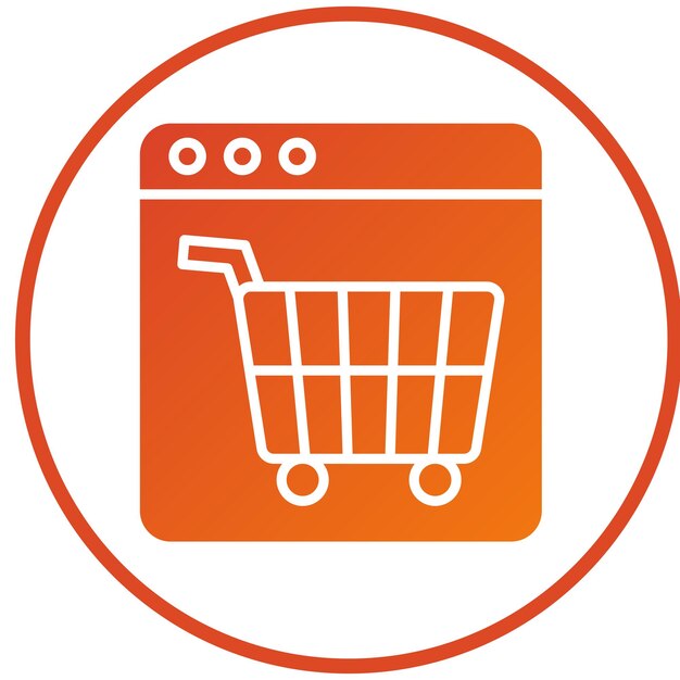 Estilo del icono de comercio electrónico