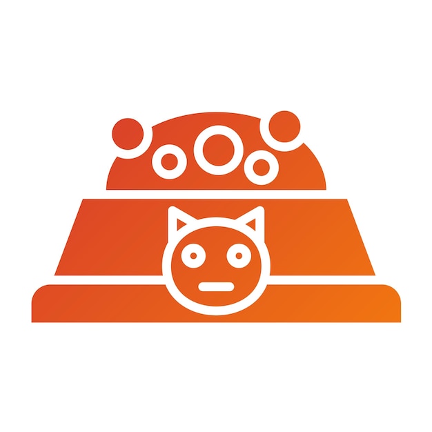 Estilo del icono de la comida de gato