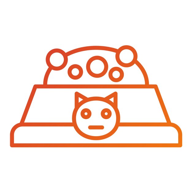 Estilo del icono de la comida de gato