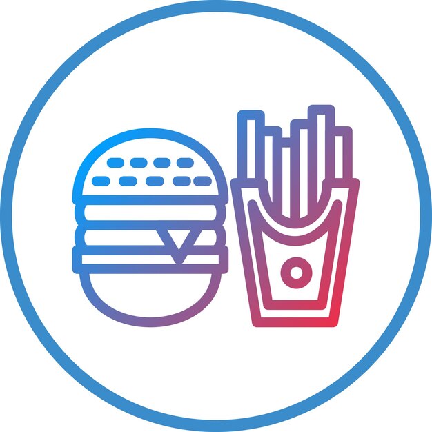 Estilo de icono de comida rápida