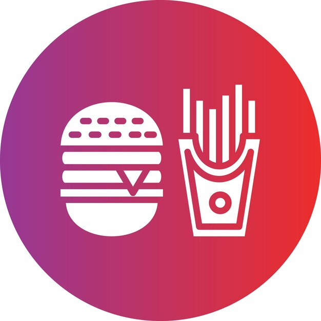 Estilo de icono de comida rápida