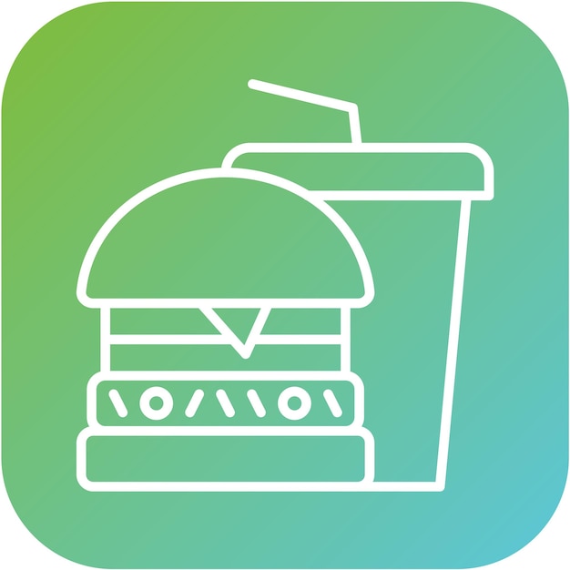 Estilo de icono de comida rápida