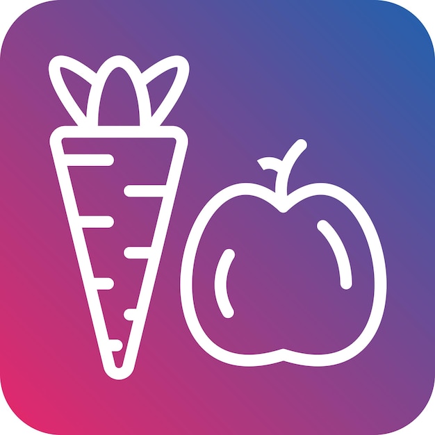 Estilo del icono de la comida saludable