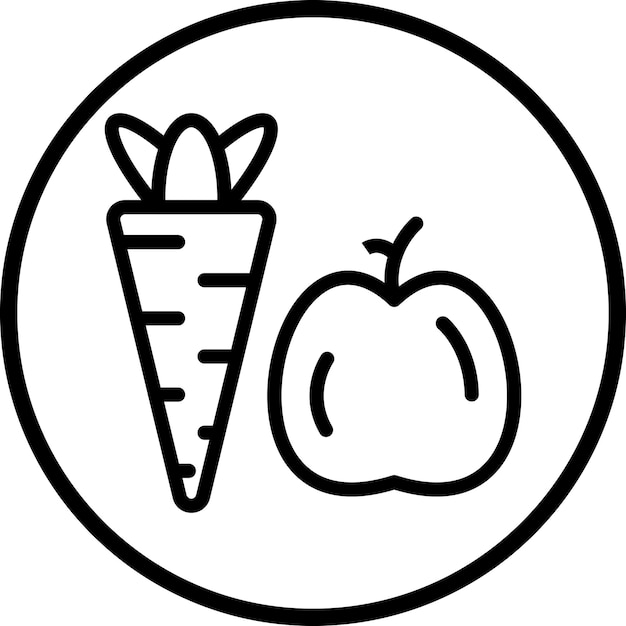 Estilo del icono de la comida saludable