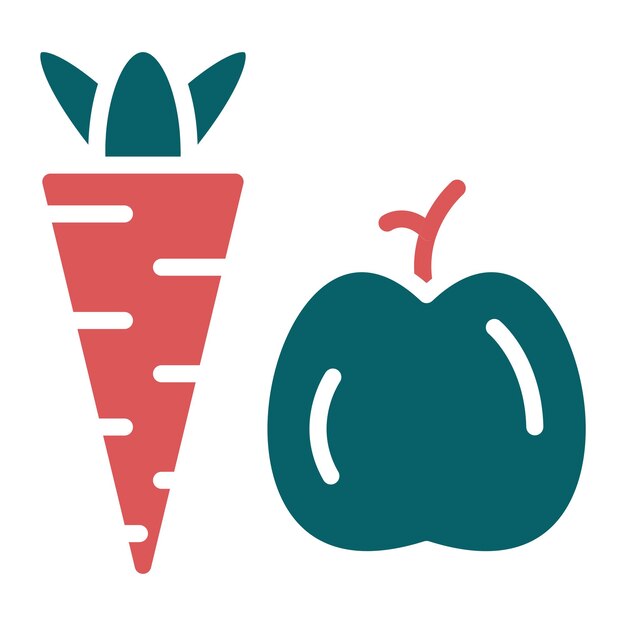 Estilo del icono de la comida saludable