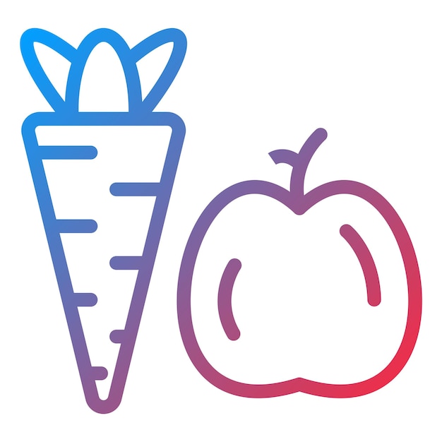 Estilo del icono de la comida saludable