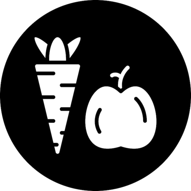 Estilo del icono de la comida saludable