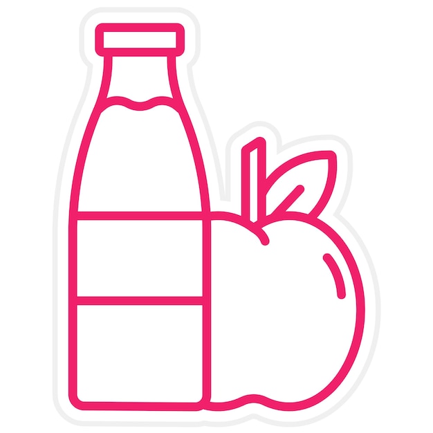Estilo del icono de la comida saludable