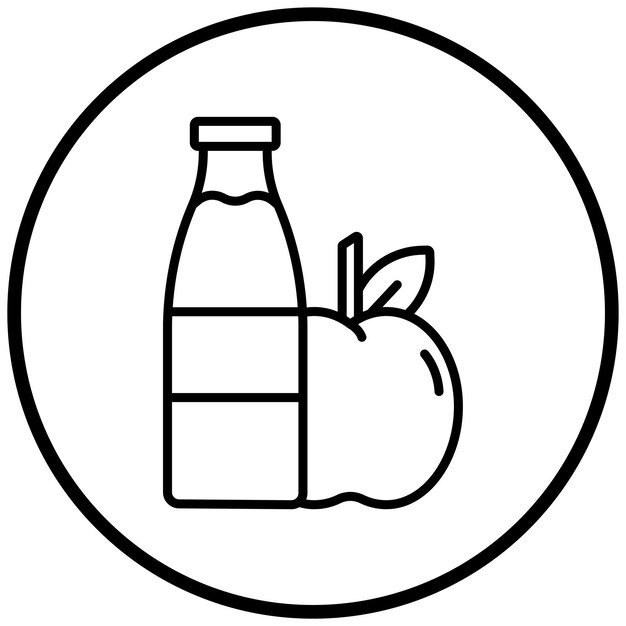 Estilo del icono de la comida saludable