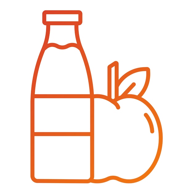 Estilo del icono de la comida saludable