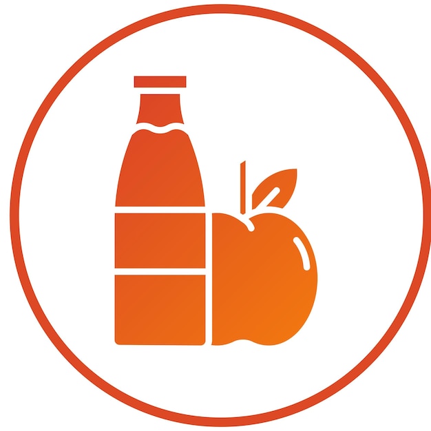 Estilo del icono de la comida saludable