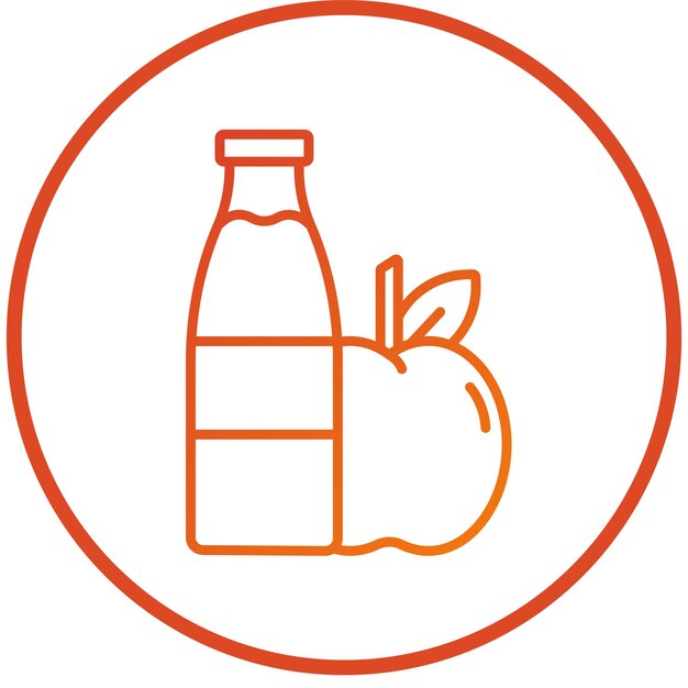 Estilo del icono de la comida saludable