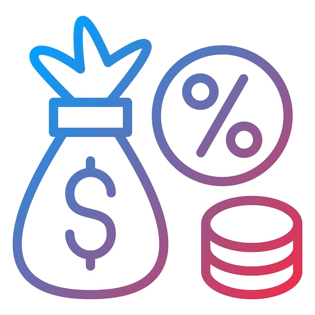 Estilo del icono de la comisión de diseño vectorial