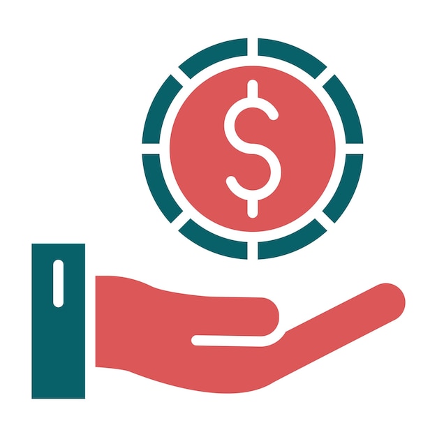 Estilo del icono de la comisión de diseño vectorial
