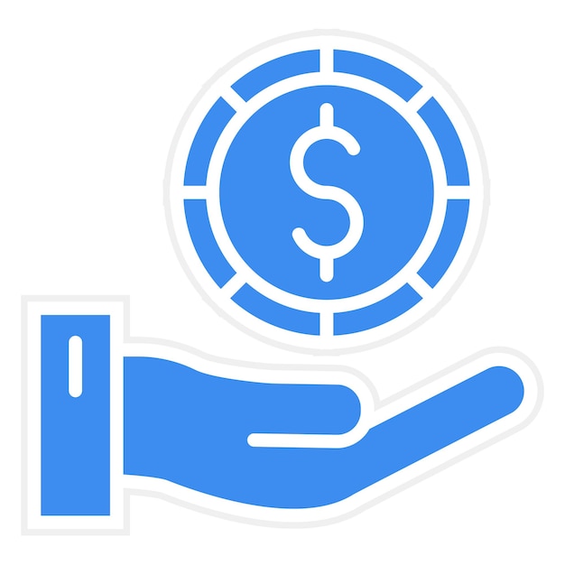 Estilo del icono de la comisión de diseño vectorial