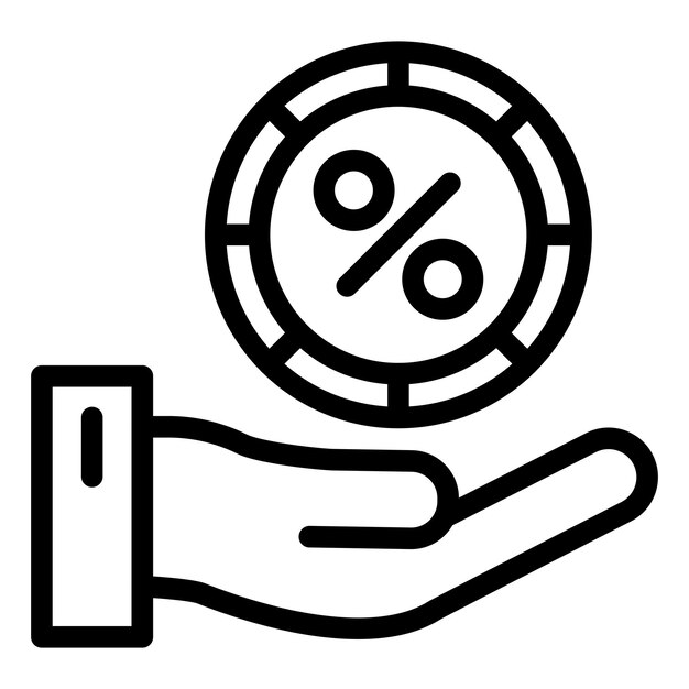 Estilo del icono de la comisión de diseño vectorial