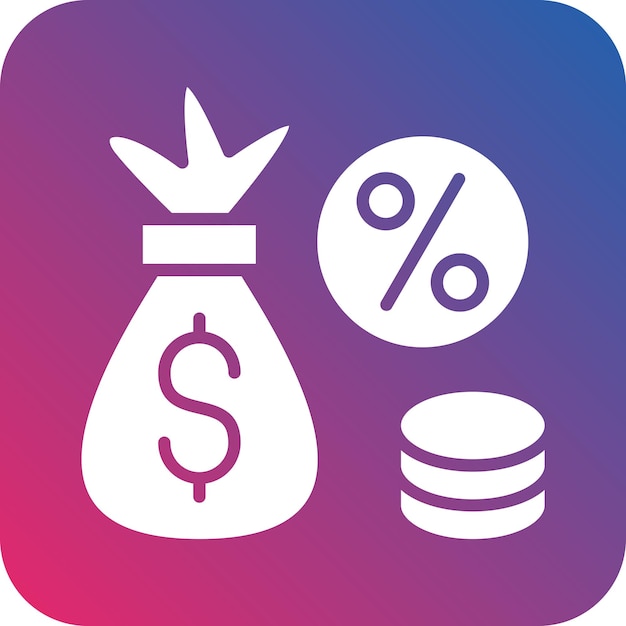 Estilo del icono de la comisión de diseño vectorial