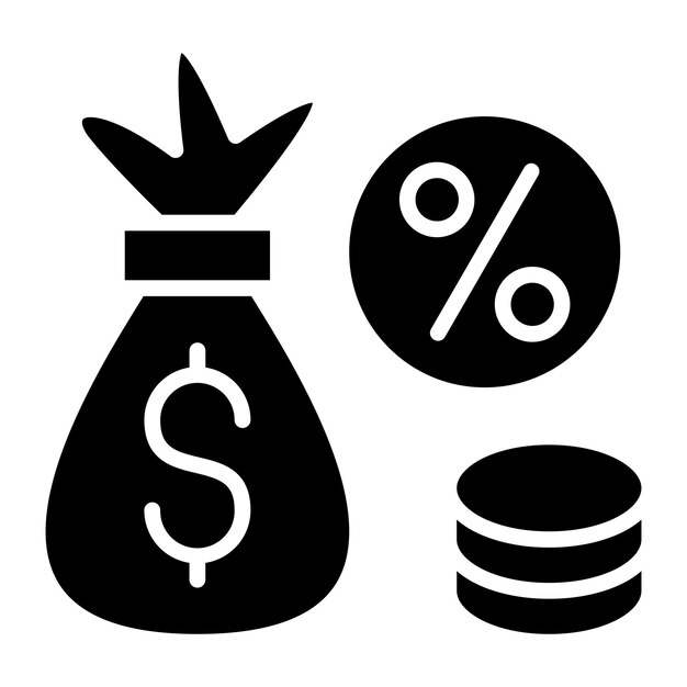 Estilo del icono de la comisión de diseño vectorial