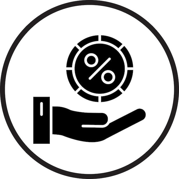 Estilo del icono de la comisión de diseño vectorial
