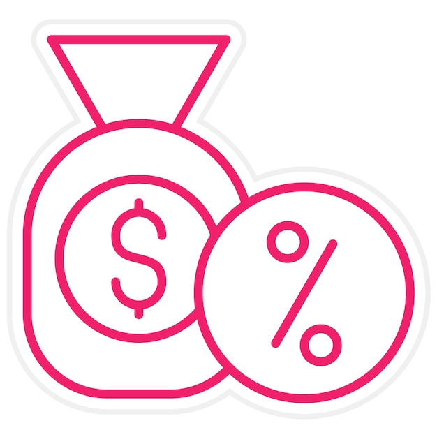 Estilo del icono de la comisión de diseño vectorial