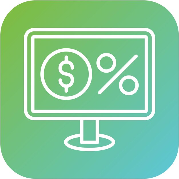 Estilo del icono de la comisión de diseño vectorial