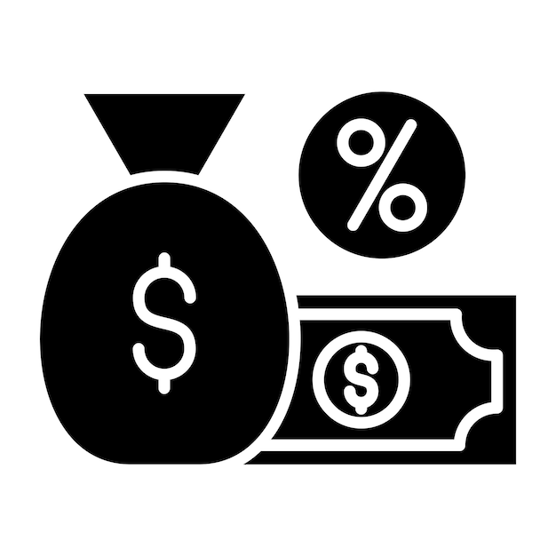 Estilo del icono de la comisión de diseño vectorial