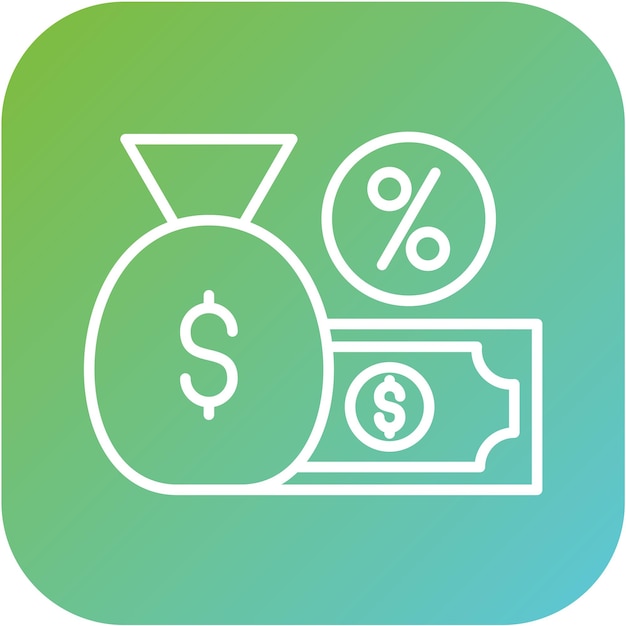 Estilo del icono de la comisión de diseño vectorial