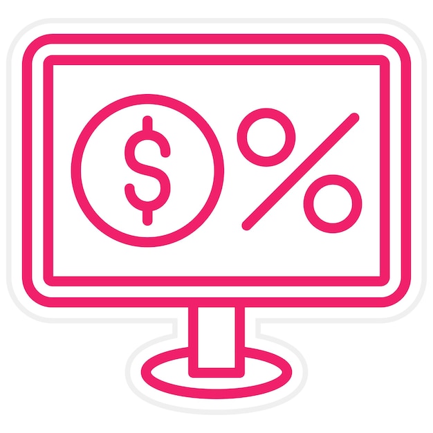 Estilo del icono de la comisión de diseño vectorial