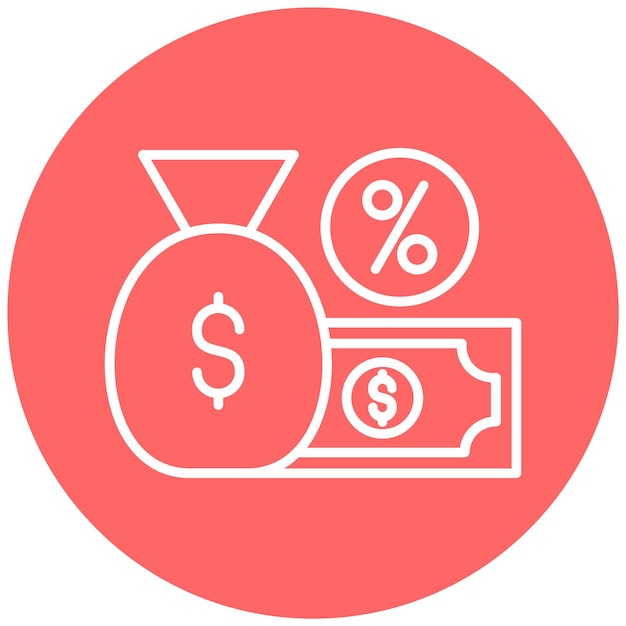 Estilo del icono de la comisión de diseño vectorial