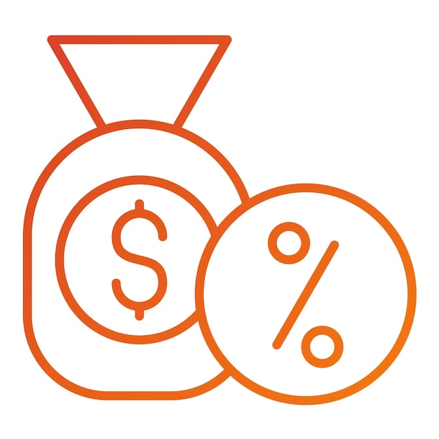 Estilo del icono de la comisión de diseño vectorial