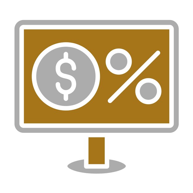 Estilo del icono de la comisión de diseño vectorial