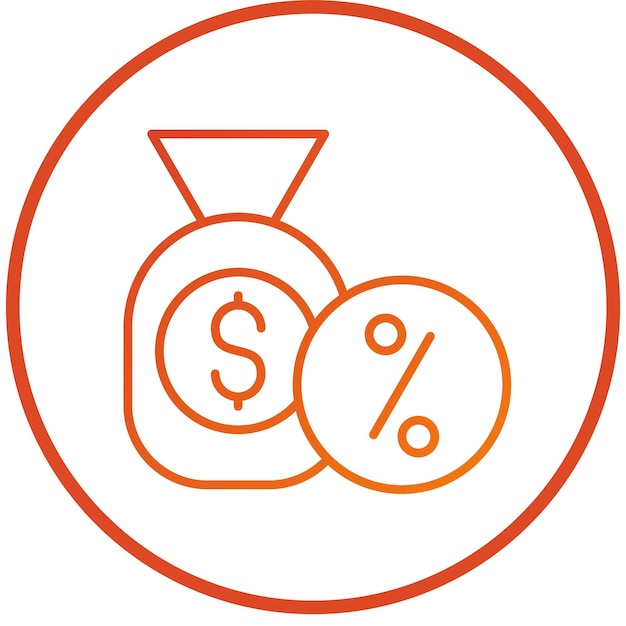 Estilo del icono de la comisión de diseño vectorial