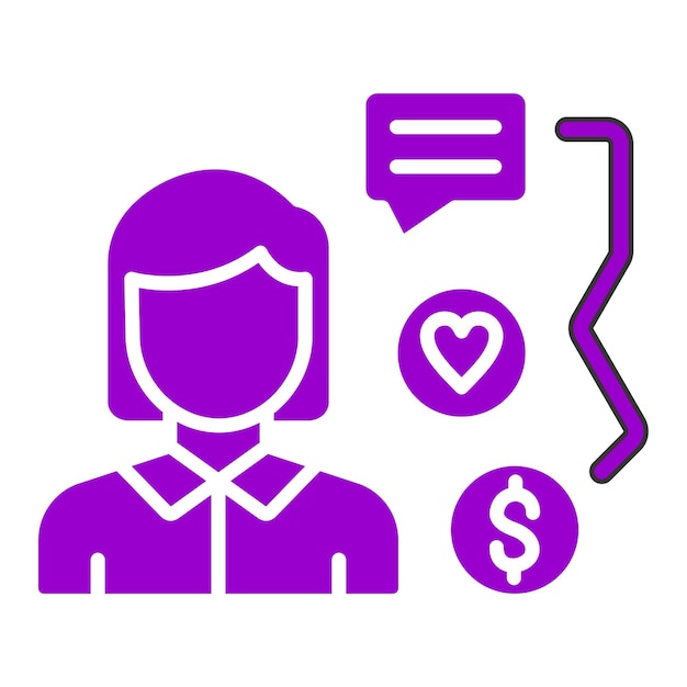 Estilo del icono de la comisión de diseño vectorial