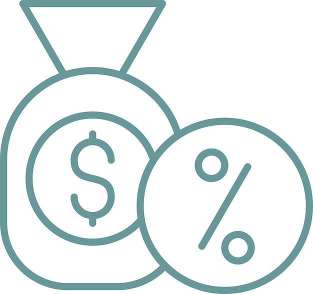 Estilo del icono de la comisión de diseño vectorial