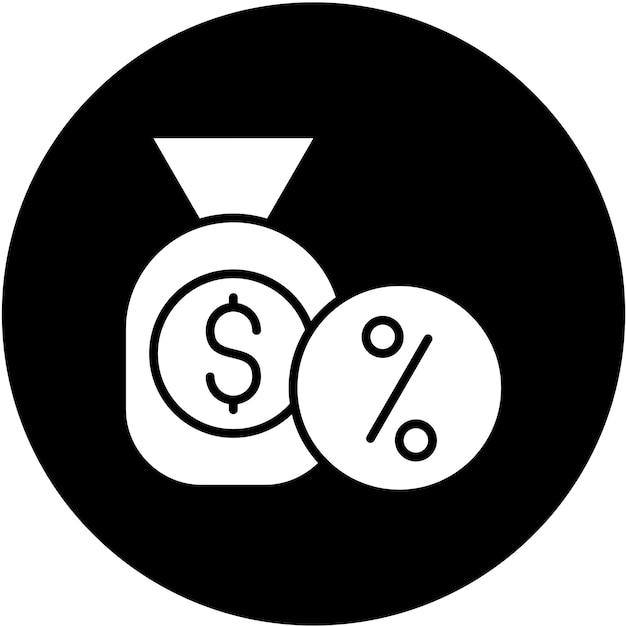 Estilo del icono de la comisión de diseño vectorial