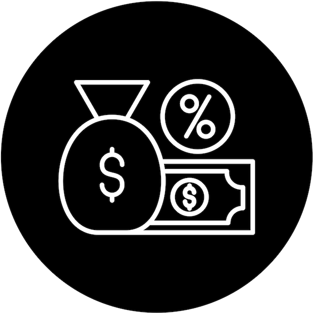 Estilo del icono de la comisión de diseño vectorial