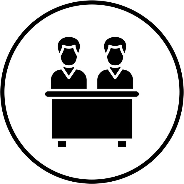 Estilo del icono del comité de diseño vectorial