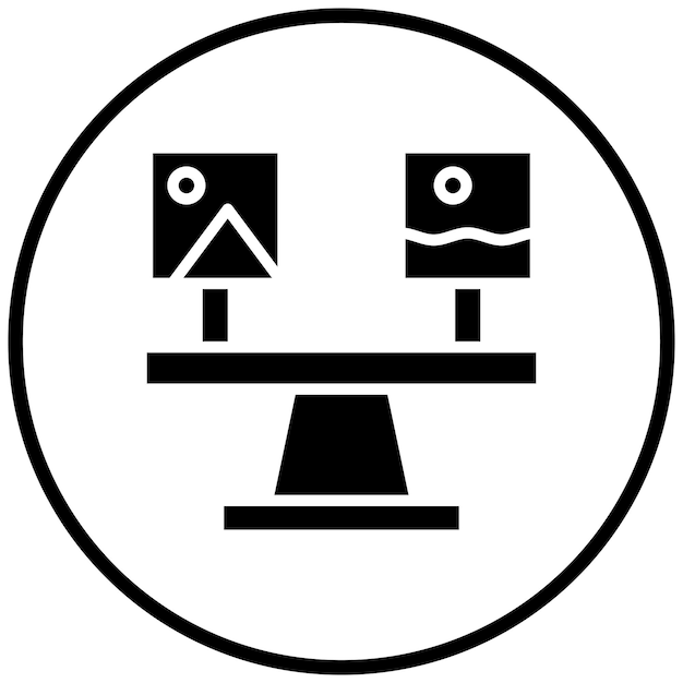 Estilo del icono de comparación de diseño vectorial