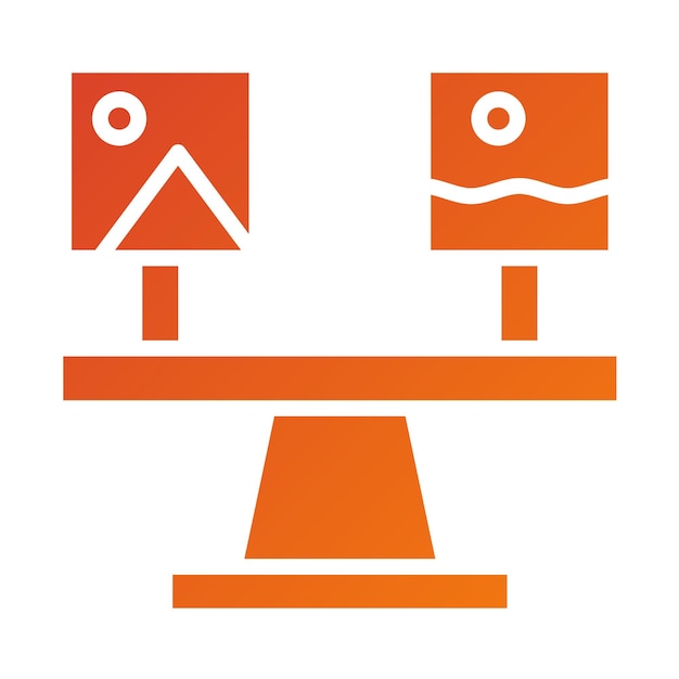 Estilo del icono de comparación de diseño vectorial