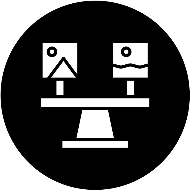 Estilo del icono de comparación de diseño vectorial