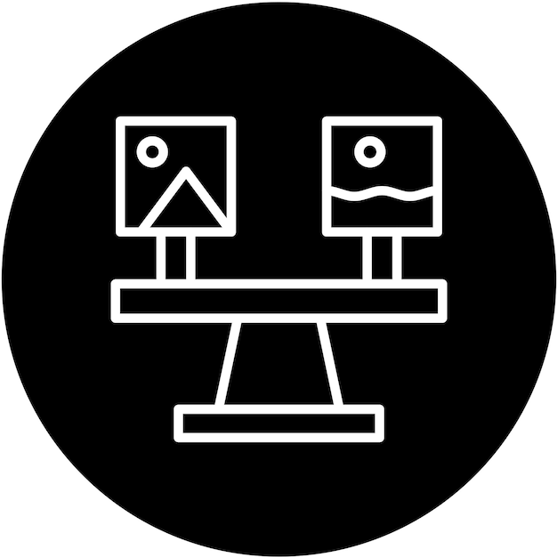 Estilo del icono de comparación de diseño vectorial