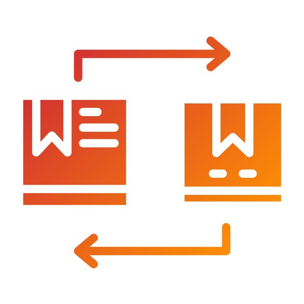 Estilo del icono de comparación de productos de diseño vectorial
