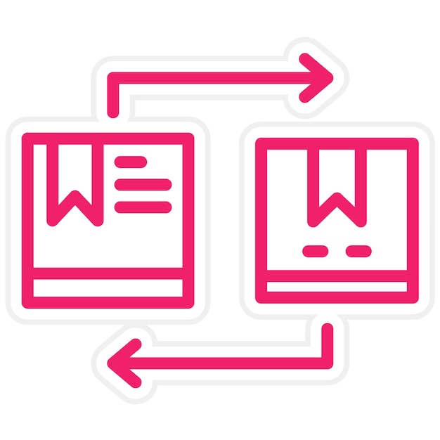 Estilo del icono de comparación de productos de diseño vectorial
