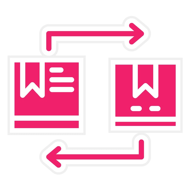 Estilo del icono de comparación de productos de diseño vectorial