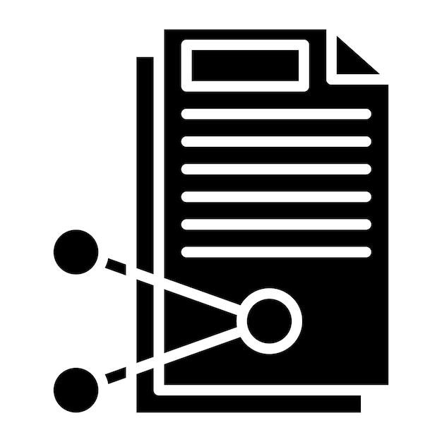 Estilo del icono para compartir información de diseño vectorial