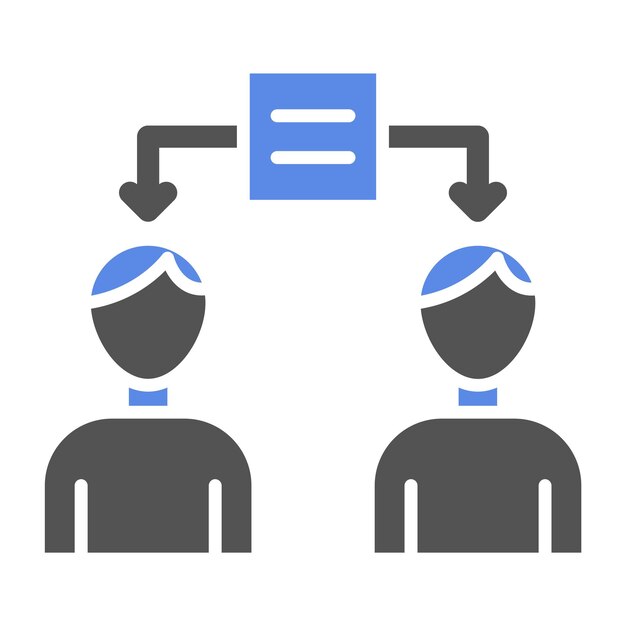 Estilo del icono para compartir información de diseño vectorial