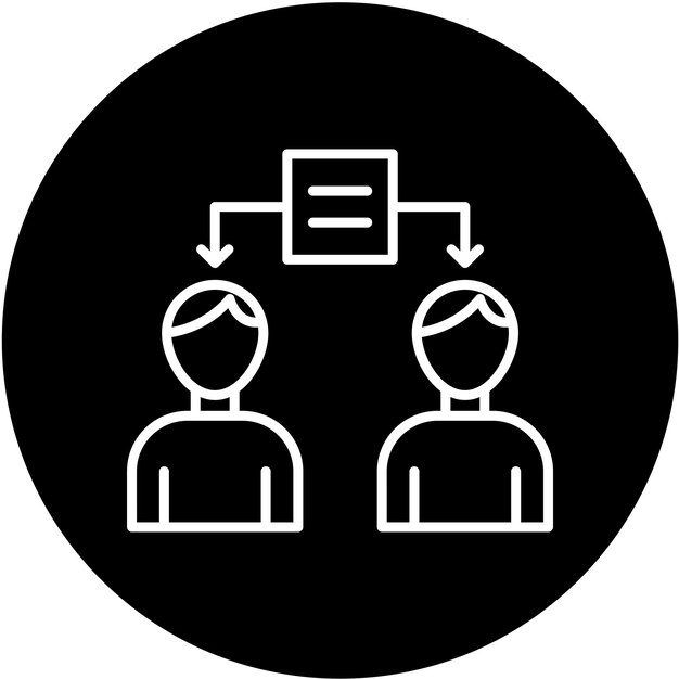 Estilo del icono para compartir información de diseño vectorial